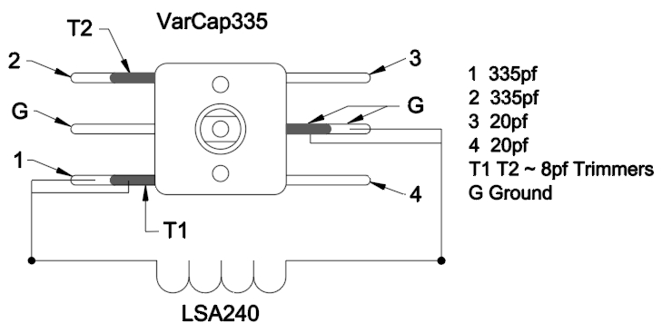 Variable Capacitor 335pf 240uh Coil Wiring